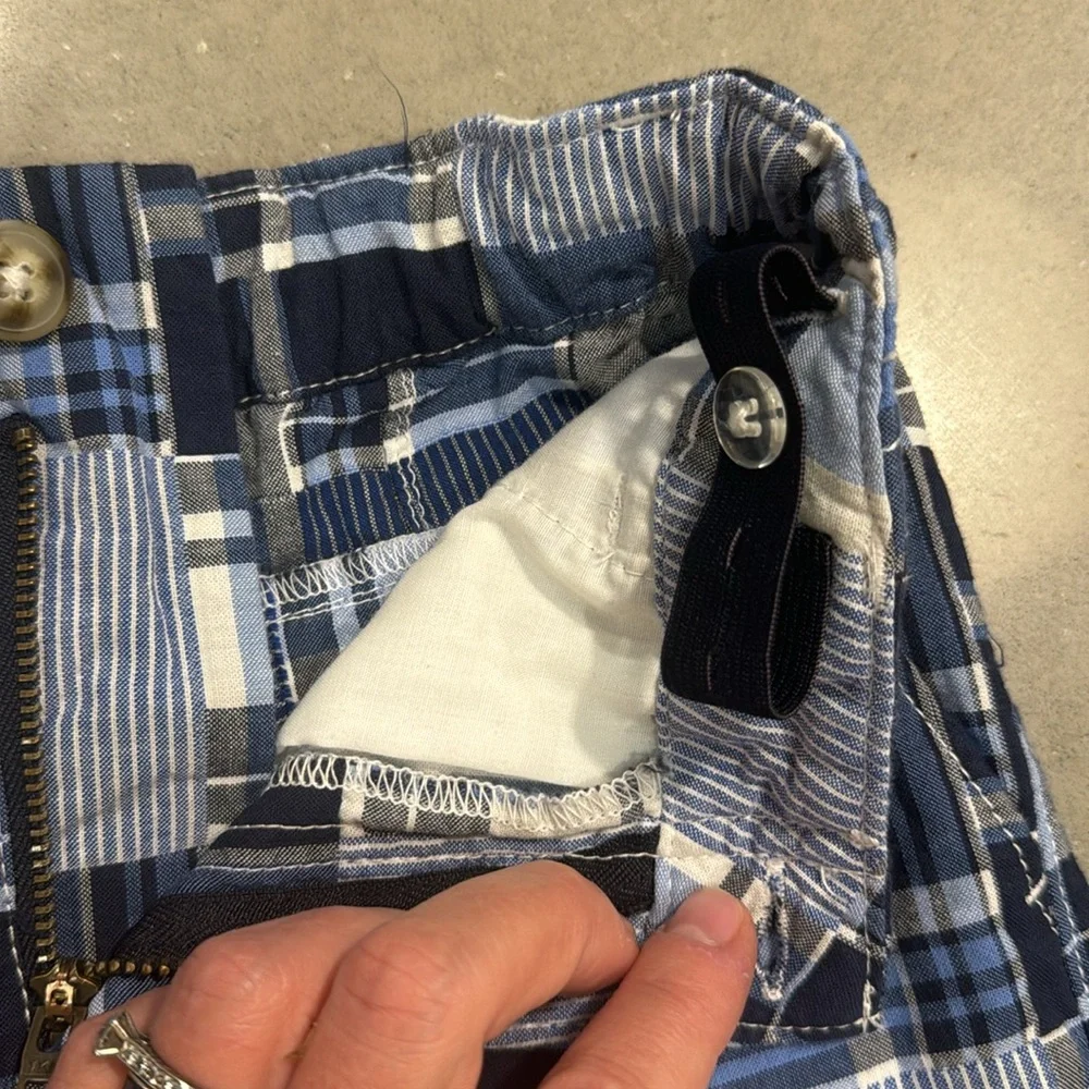 GYMBOREE boy’s size 7 blue madras shorts